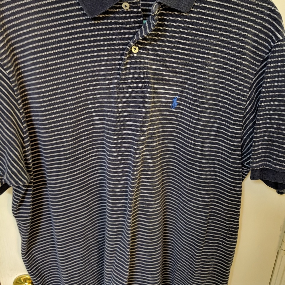 Vintage Ralph Lauren polo shirt black&white stripe